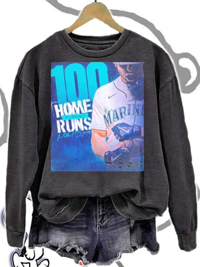 Seattle Mariners Mitch Haniger 100 Home Runs As A Mariner Signatures Shirt t-shirt