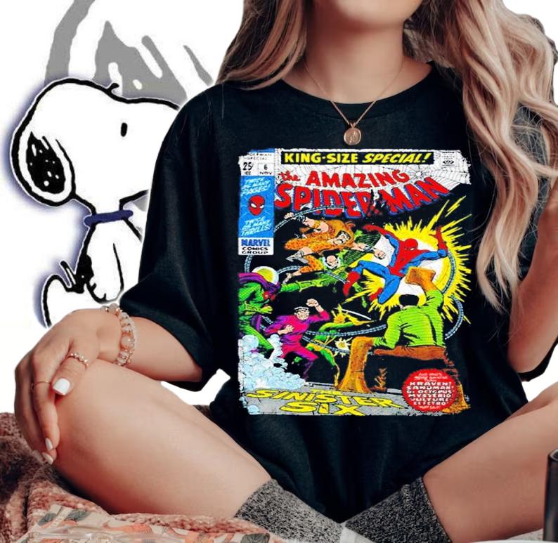Spider-Man Sinister Six Comic Rerto shirt t-shirt