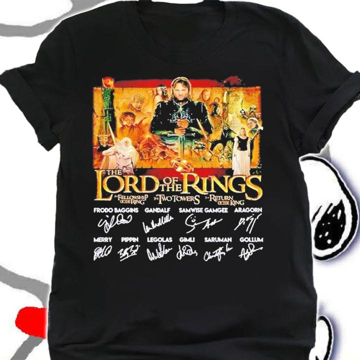 The Lord of the Rings signatures shirt t-shirt shirt