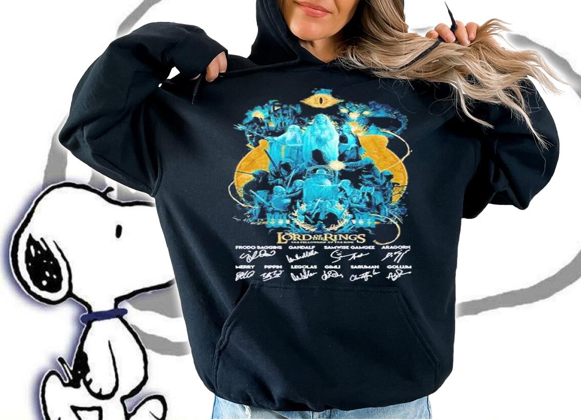 The Lord of the Rings The Fellowship of the Ring signatures shirt t-shirt hoodie