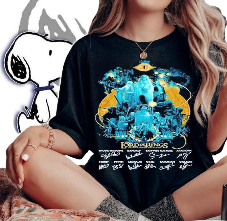 The Lord of the Rings The Fellowship of the Ring signatures shirt t-shirt woman shirt