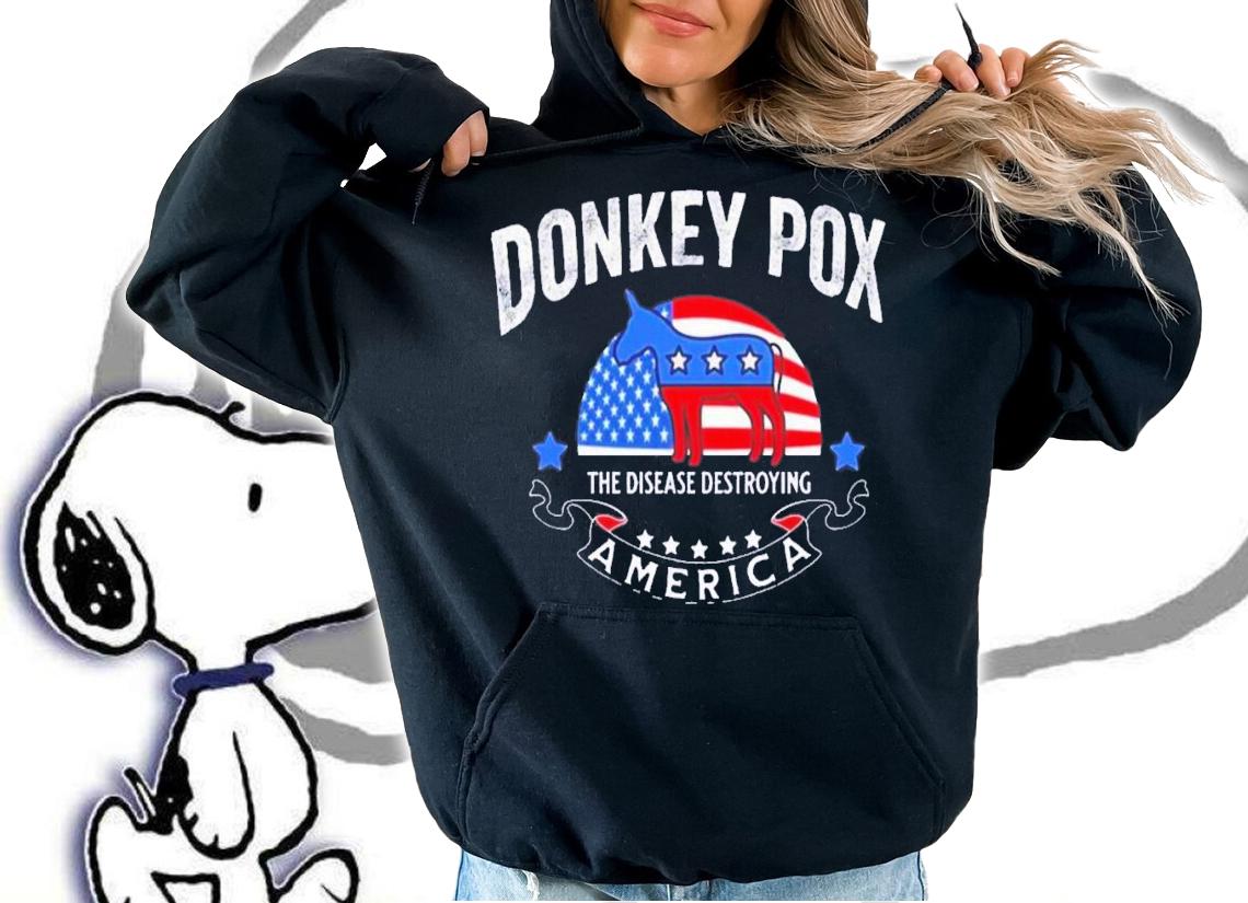 Donkey Pox The Disease Destroying America Funny Biden T-Shirt t-shirt