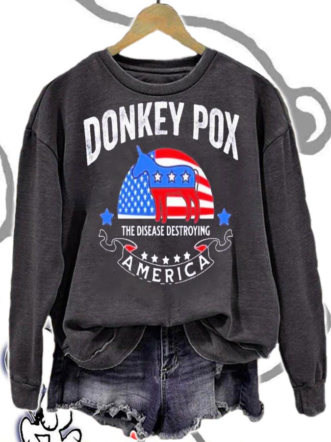Donkey Pox The Disease Destroying America Funny Biden T-Shirt t-shirt