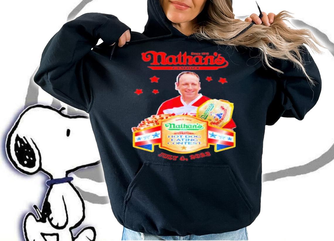 Joey Chestnut Champion Nathan's Famous Hot Dog Eating Contest Shirt t-shirt