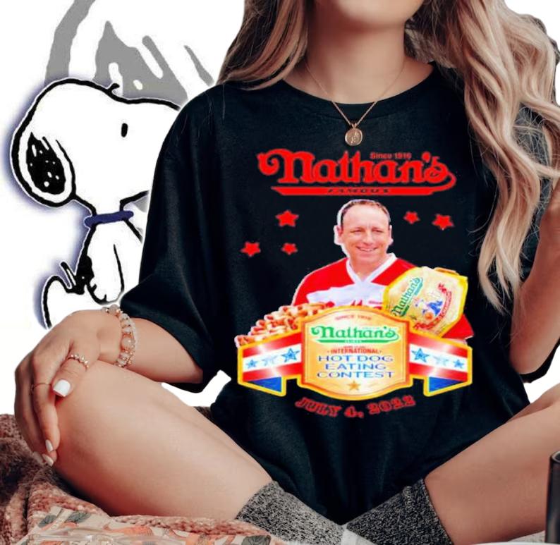Joey Chestnut Champion Nathan's Famous Hot Dog Eating Contest Shirt t-shirt