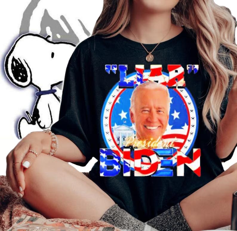 Liar President Joe Biden Dementia Sarcastic Political T-Shirt t-shirt woman shirt