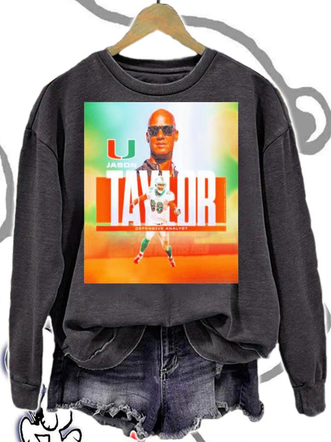 Miami Hurricanes Jason Taylor Defensive Analyst Shirt t-shirt sweatshirt