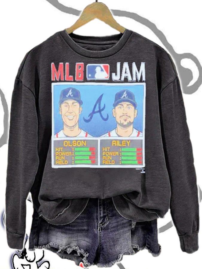 MLB Jam Braves Olson And Riley Retro Atlanta Braves Shirt t-shirt sweatshirt