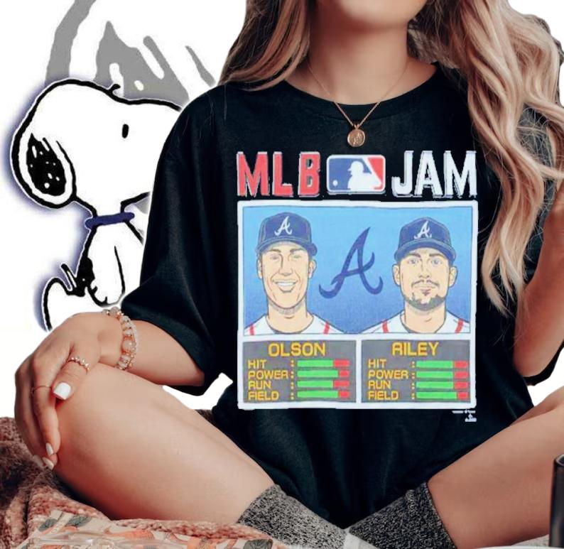 MLB Jam Braves Olson And Riley Retro Atlanta Braves Shirt t-shirt woman shirt
