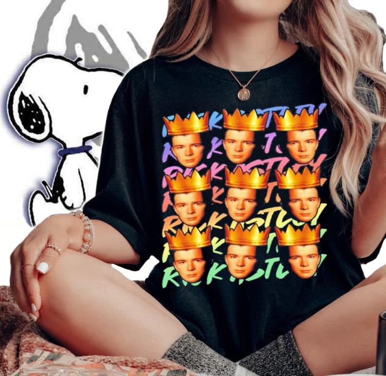 Rick Astley King T-Shirt t-shirt woman shirt