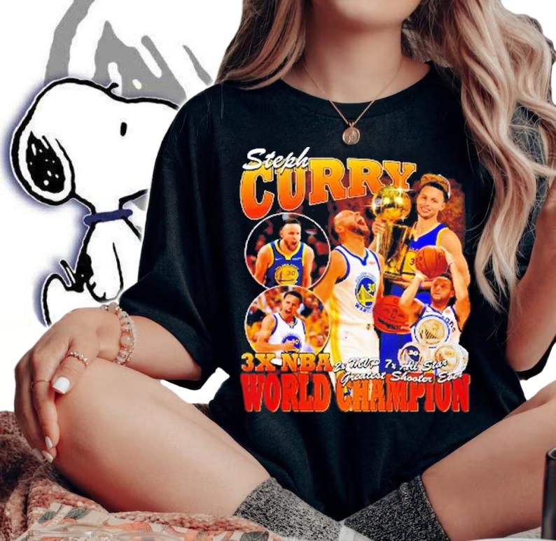 Stephen Curry 3x NBA World Champion Vintage Shirt t-shirt