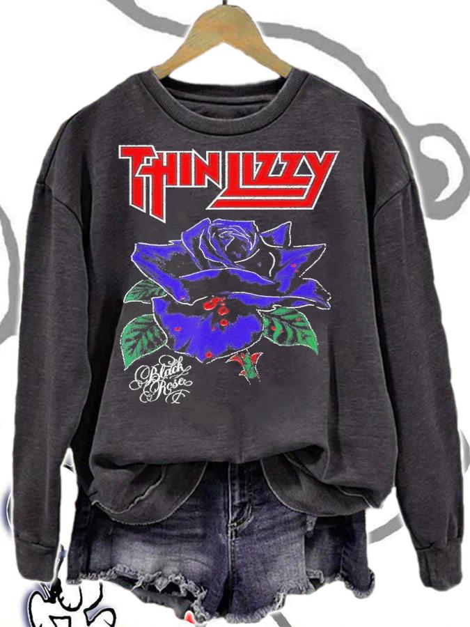 Thin Lizzy Black Rose shirt t-shirt sweatshirt