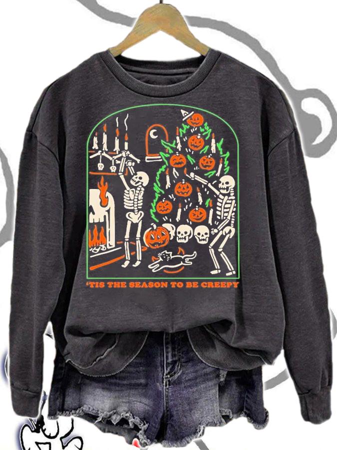 Tis The Season To Be Creepy Dead Inside Halloween T-Shirt t-shirt