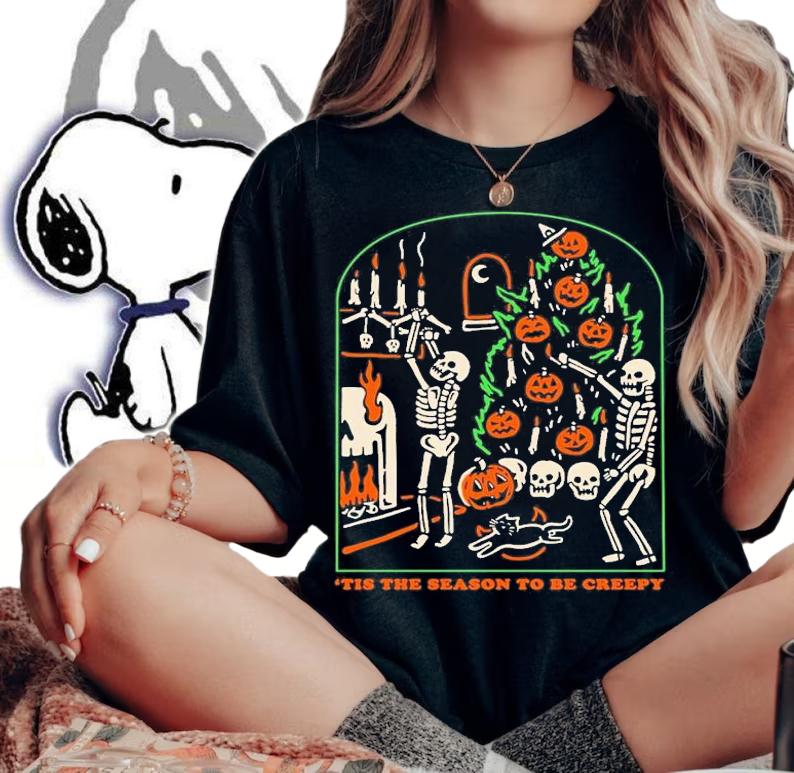 Tis The Season To Be Creepy Dead Inside Halloween T-Shirt t-shirt