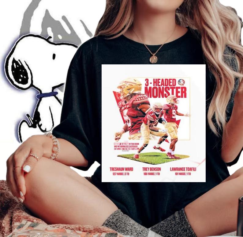 Treshaun Ward 3-Headed Monster Shirt t-shirt woman shirt