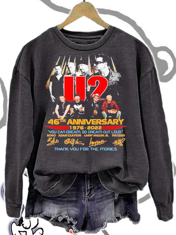 U2 46th anniversary 1976 2022 you can dream so dream out loud thank you for the memories t-shirt