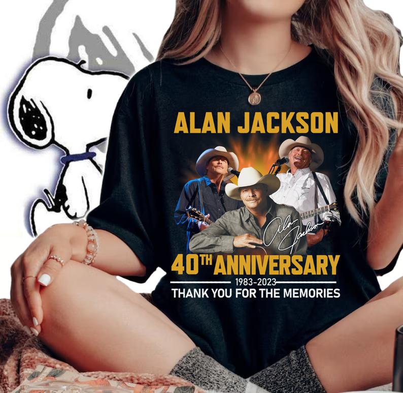 40th Anniversary Alan Jackson 1983-2023 Signature t-shirt