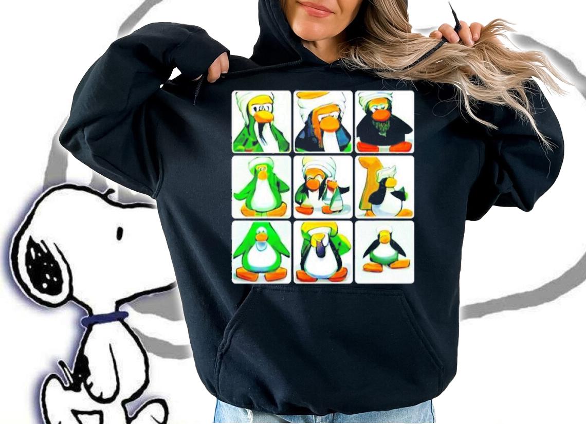 Weird Dall-E Generations Club Penguin Bin Laden Shirt t-shirt hoodie