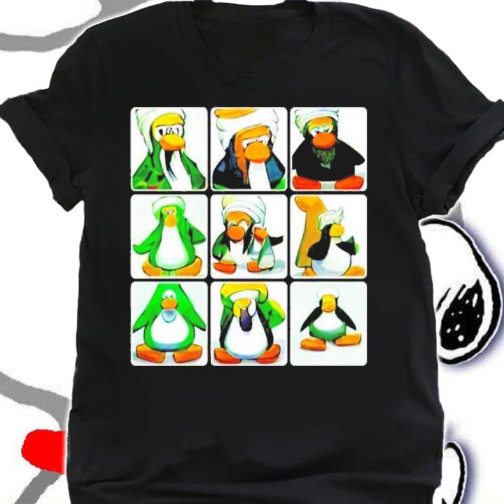 Weird Dall-E Generations Club Penguin Bin Laden Shirt t-shirt shirt