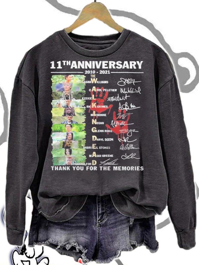 11th Anniversary 2010-2021 The Walking Dead Signatures Thank You For The Memories Shirt t-shirt