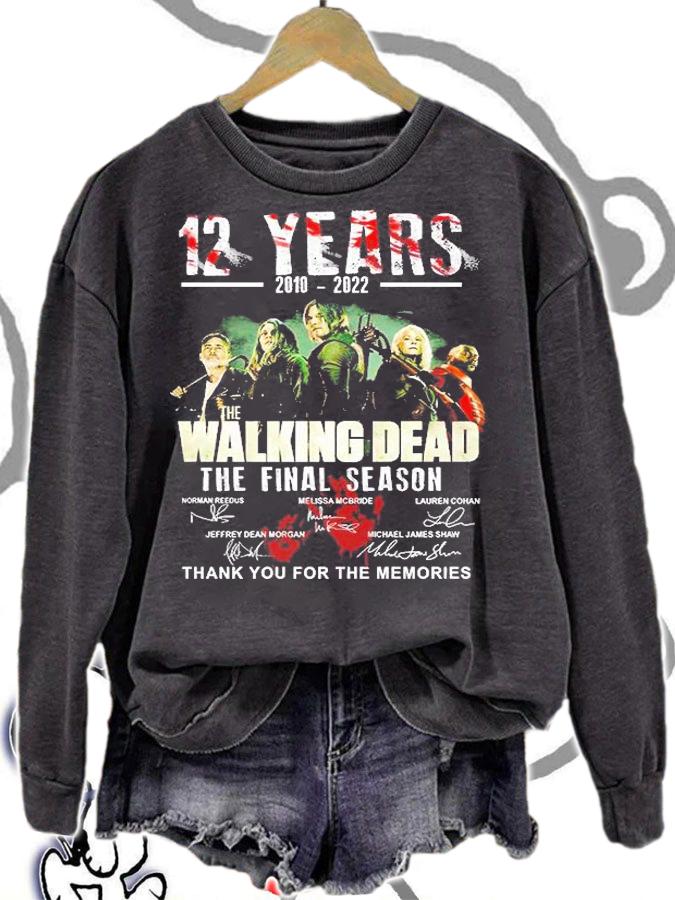 12 Years 2010 2022 The Walking Dead The Final Season Thank You For The Memories Signatures T-Shirt t-shirt sweatshirt