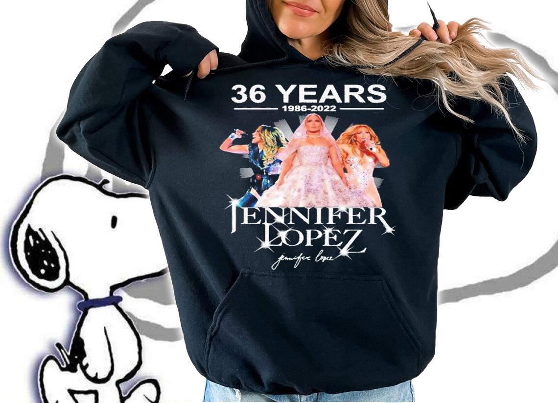 36 Years 1986-2022 Jennifer Lopez Signatures Shirt t-shirt