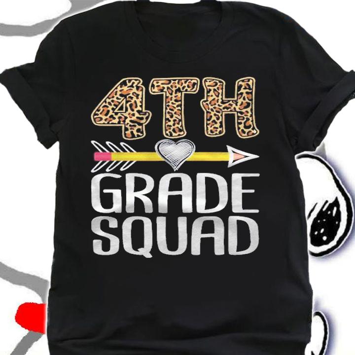4Th Grade Squad Teacher Student Fourth Grade Back To School Shirt t-shirt