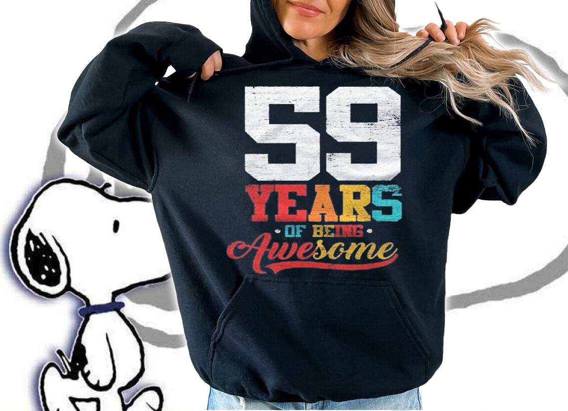 59 Years Of Being Awesome Gifts 59 Years Old 59Th Birthday Shirt t-shirt