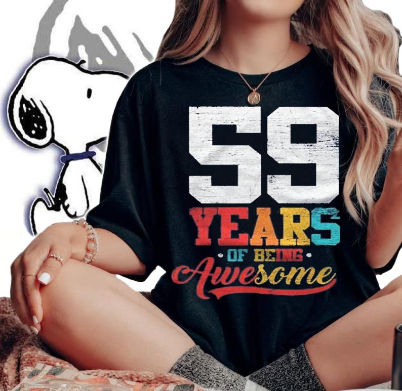 59 Years Of Being Awesome Gifts 59 Years Old 59Th Birthday Shirt t-shirt