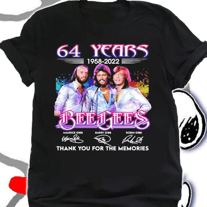 64 Years 1958-2022 Bee Gees Signatures Thank You For The Memories Shirt t-shirt shirt