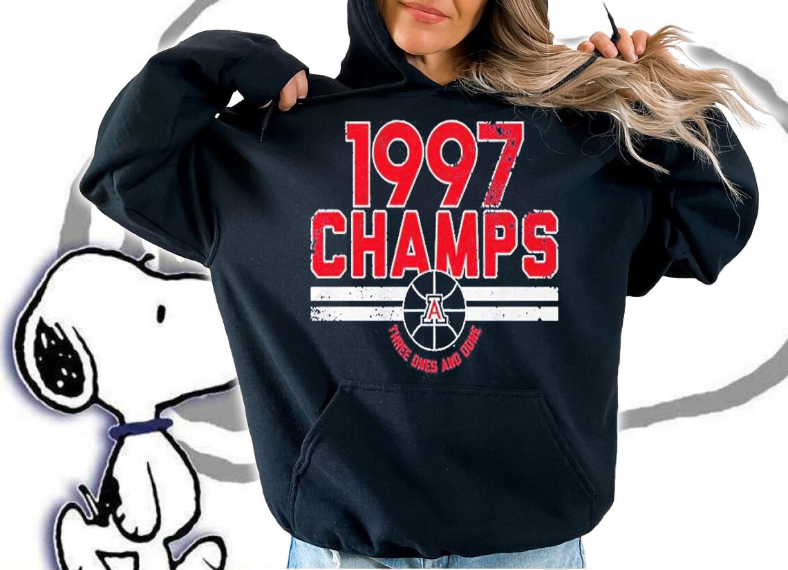 1997 Champs Three Ones And Done Arizona Basketball T-Shirt t-shirt