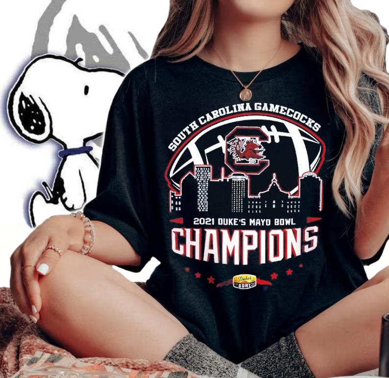 2021 Duke's Mayo Bowl Champions NCAA Graphic South Carolina Gamecocks shirt t-shirt woman shirt