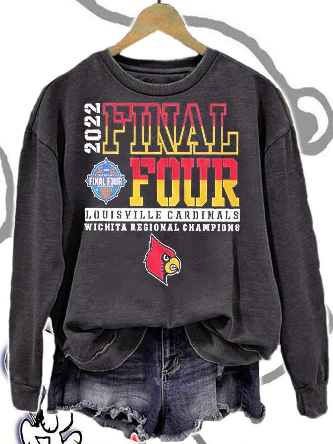 2022 Final Four Women's Basketball Louisville Cardinals Wichita Regional Champions T-Shirt t-shirt sweatshirt