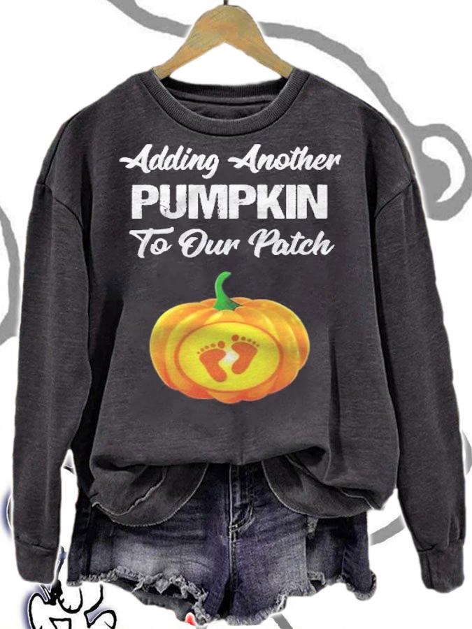 Adding A Pumpkin To Our Patch Pregnancy Halloween Shirt t-shirt