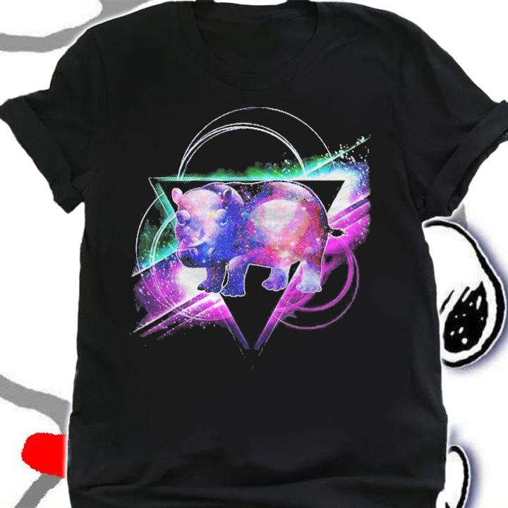 Aesthetic Galaxy Hippo Hippopotamus Lover Shirt t-shirt shirt