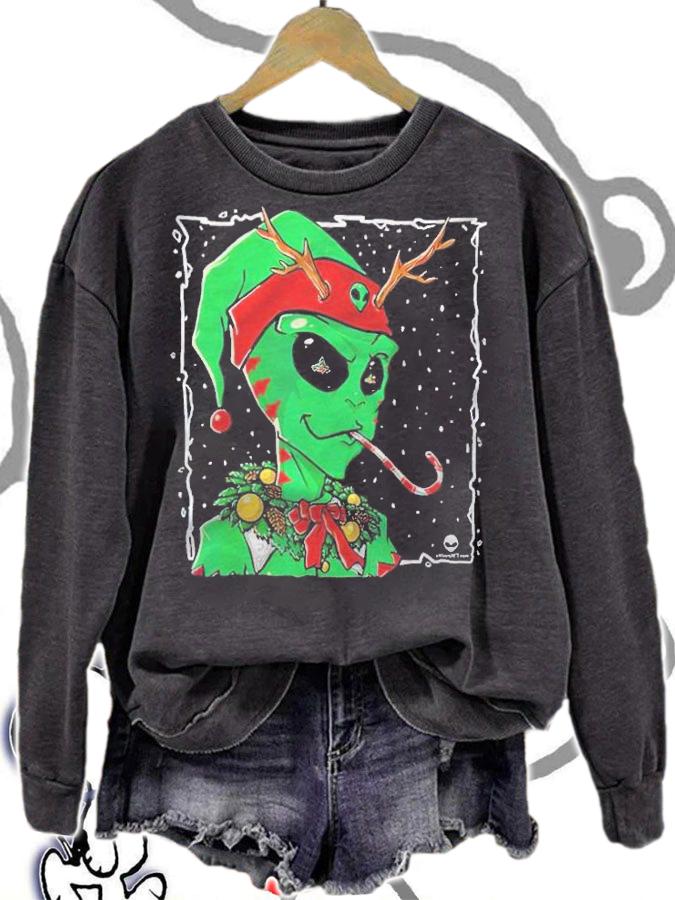 Alien Christmas holiday Elf T-shirt t-shirt