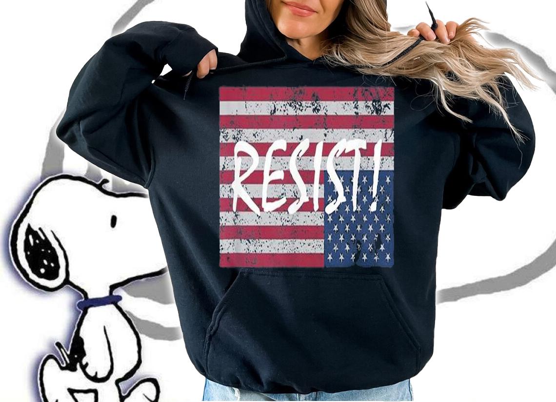 American Flag Resist Upside Down United States T-Shirt t-shirt