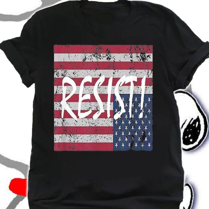 American Flag Resist Upside Down United States T-Shirt t-shirt