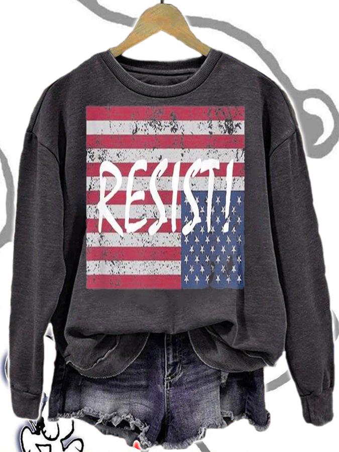 American Flag Resist Upside Down United States T-Shirt t-shirt