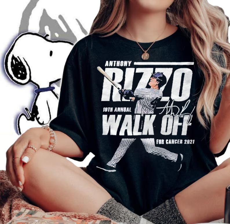 Anthony Rizzo 10th annual walk off for cancer 2021 signature T-shirt t-shirt