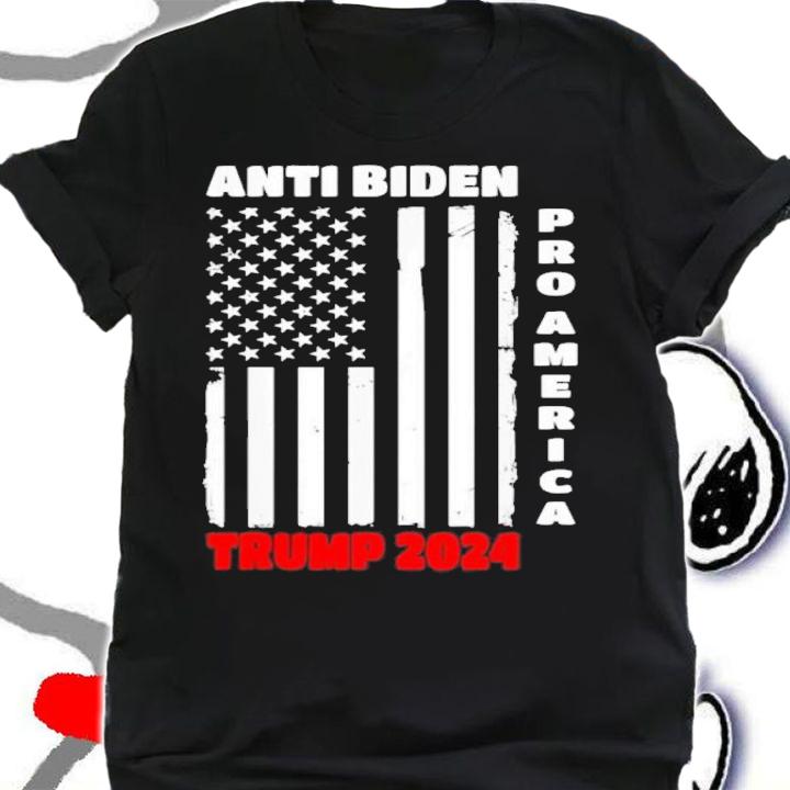 Anti Biden Pro America Trump 2024 American Flag Shirt t-shirt
