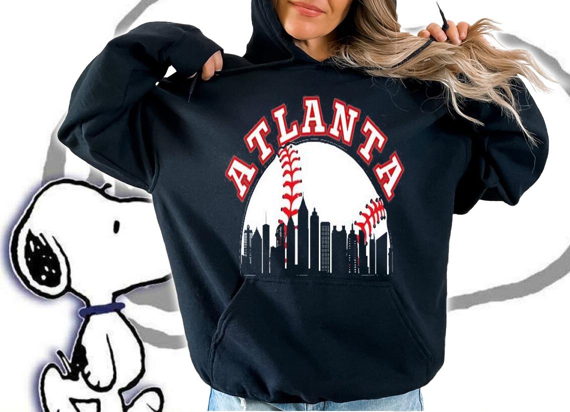 Atlanta Baseball Shirt Atlanta GA Cityscape ATL Skyline T-Shirt t-shirt