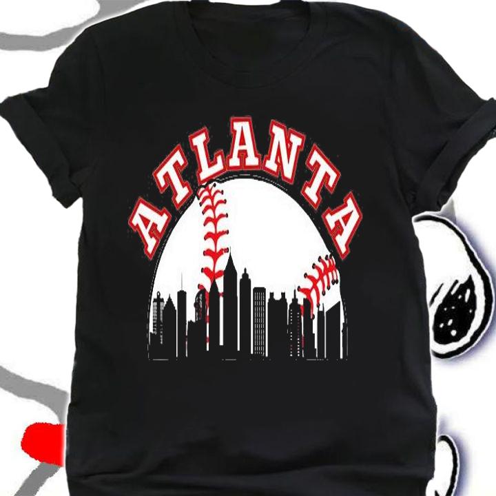 Atlanta Baseball Shirt Atlanta GA Cityscape ATL Skyline T-Shirt t-shirt