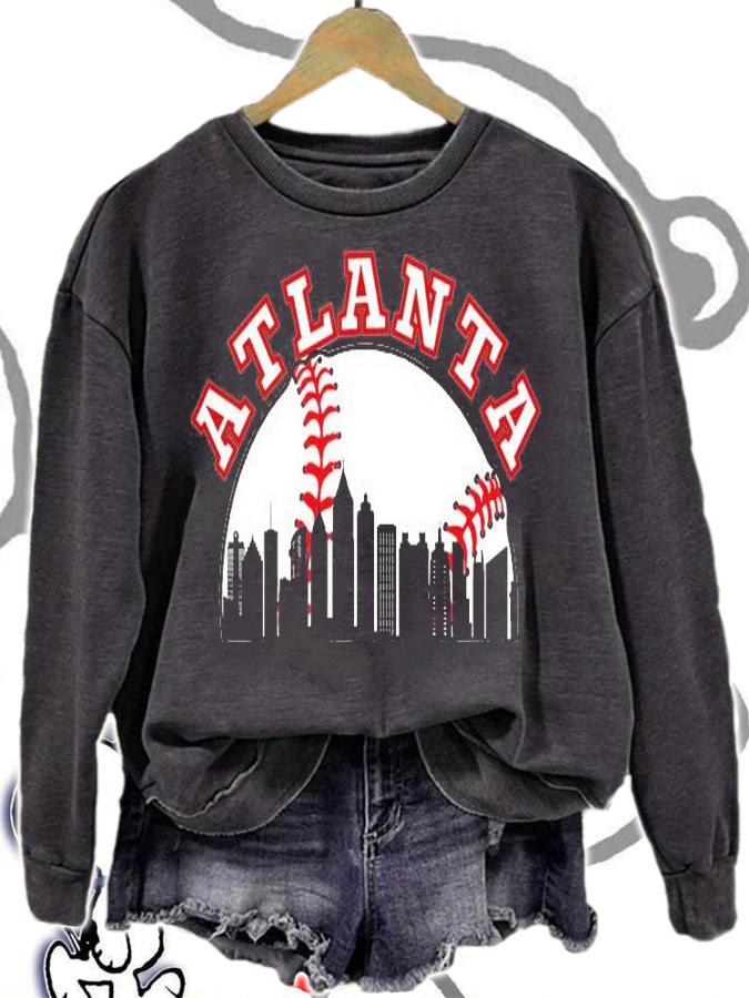 Atlanta Baseball Shirt Atlanta GA Cityscape ATL Skyline T-Shirt t-shirt