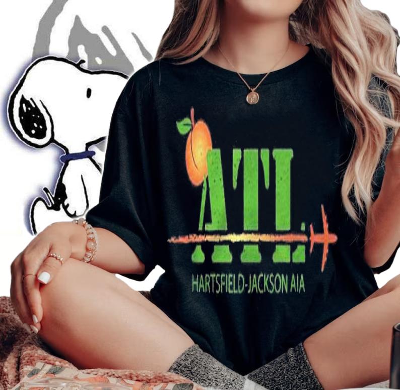 Atlanta Peach Atl Georgia Airport Code Shirt t-shirt