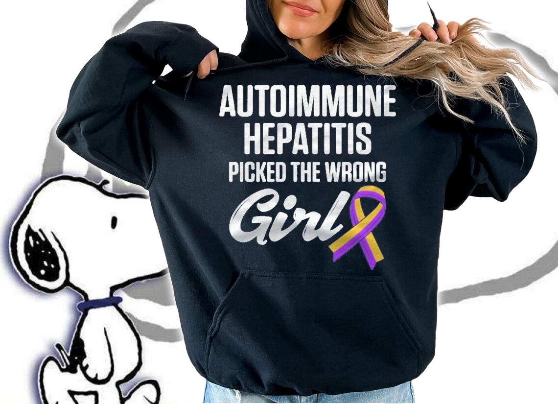 Autoimmune Hepatitis Survivor Warrior Picked The Wrong Girl Shirt t-shirt