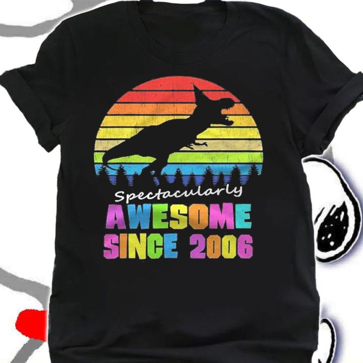 Awesome Since 2006 Dinosaur 15 Years Old 15Th Birthday Boy Shirt t-shirt shirt