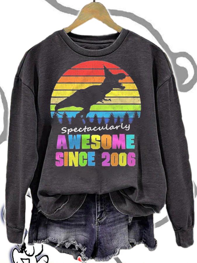 Awesome Since 2006 Dinosaur 15 Years Old 15Th Birthday Boy Shirt t-shirt sweatshirt