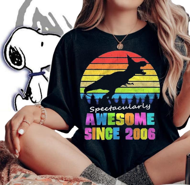 Awesome Since 2006 Dinosaur 15 Years Old 15Th Birthday Boy Shirt t-shirt woman shirt