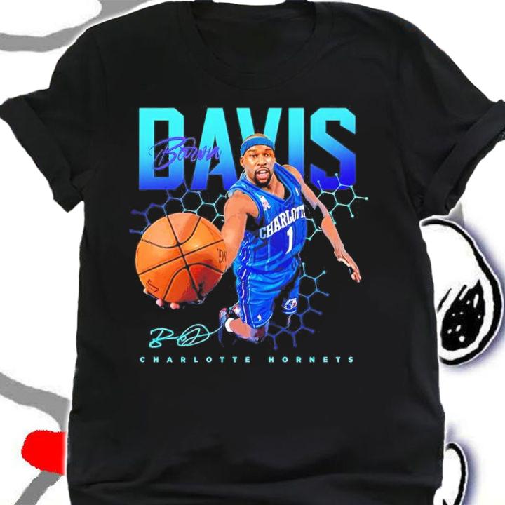 Baron Davis Charlotte Hornets Basketball Signatures Shirt t-shirt shirt